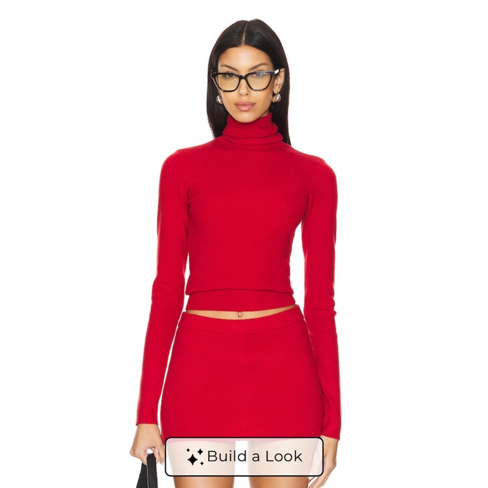 Frankie's Bikinis Red Turtleneck Sweater